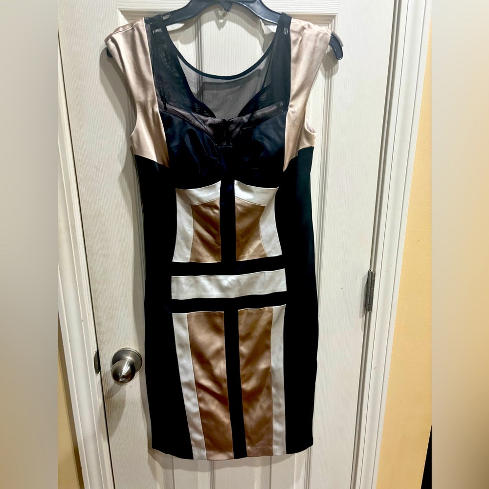 Jax Figure FLATTERING Cocktail Panel Contour Dress- SIZE 4